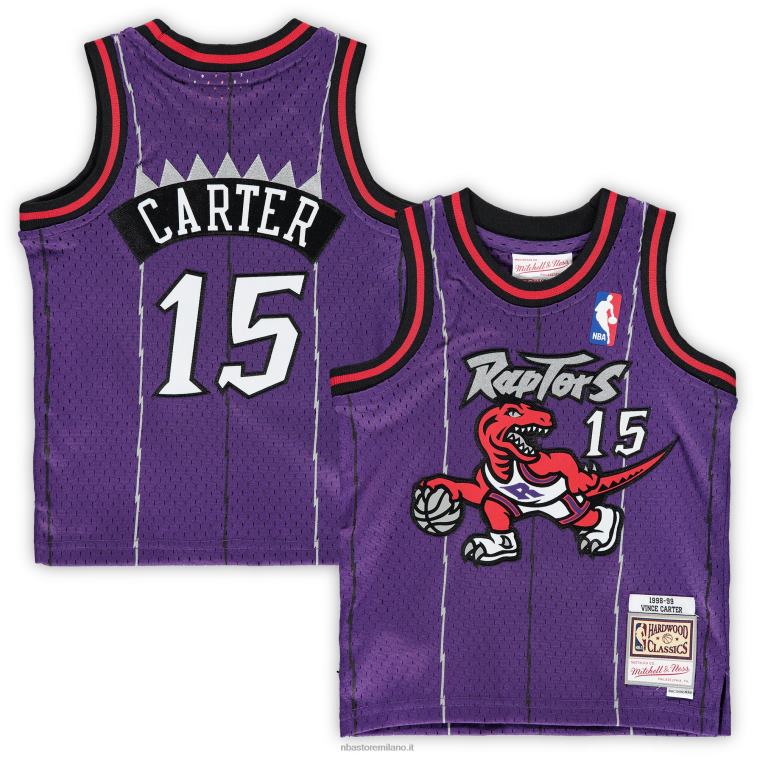 NBA 00F2L16846 toronto raptors vince carter viola hardwood classics maglia giocatore ritirato