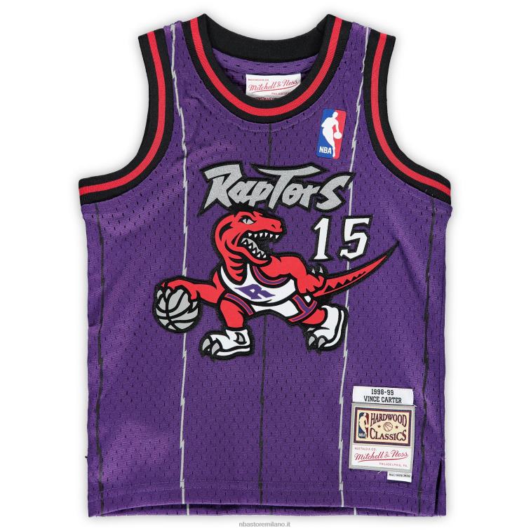 NBA 00F2L16846 toronto raptors vince carter viola hardwood classics maglia giocatore ritirato