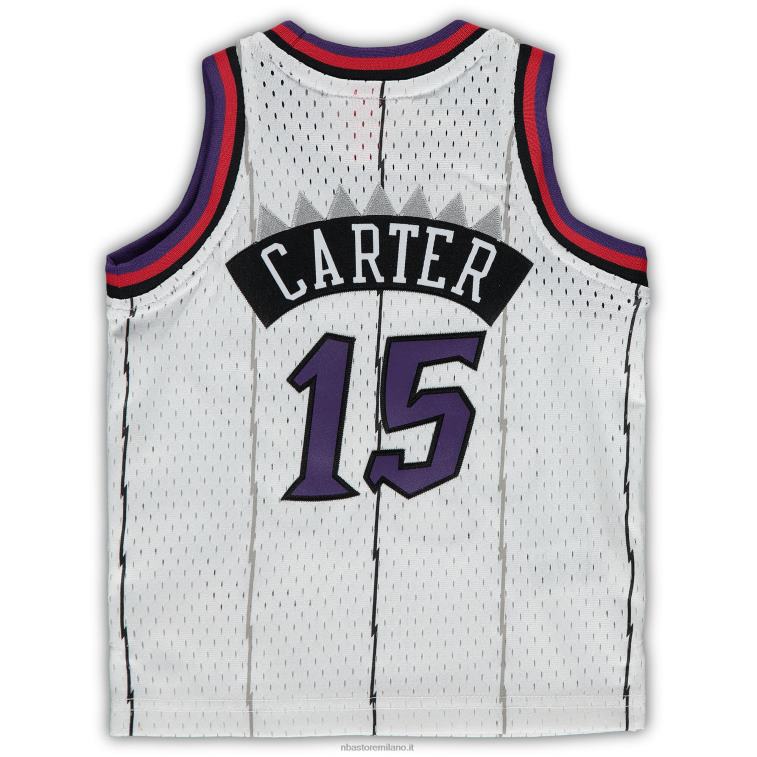 NBA 00F2L16926 toronto raptors vince carter mitchell & ness white hardwood classics maglia da giocatore