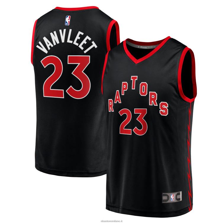 NBA 00F2L17175 toronto raptors fred vanvleet maglia giocatore contropiede nera
