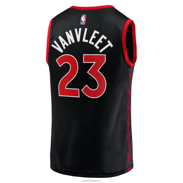 NBA 00F2L17175 toronto raptors fred vanvleet maglia giocatore contropiede nera