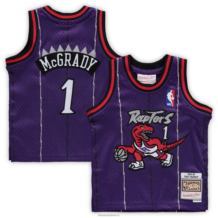 NBA 00F2L17292 toronto raptors tracy mcgrady viola hardwood classics maglia da giocatore in pensione