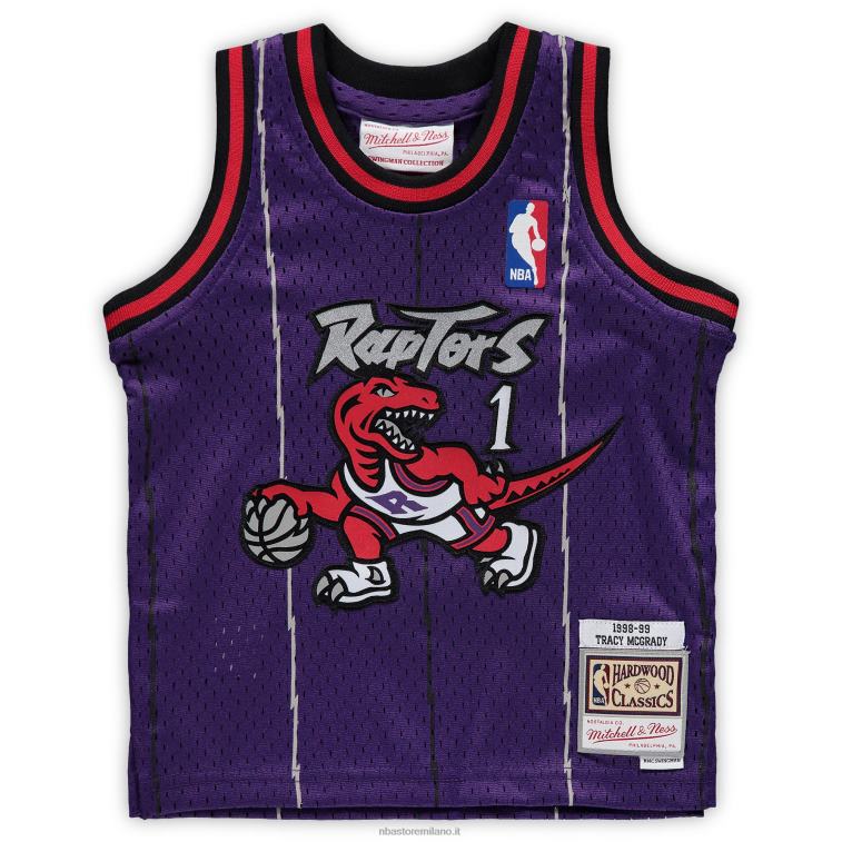 NBA 00F2L17292 toronto raptors tracy mcgrady viola hardwood classics maglia da giocatore in pensione