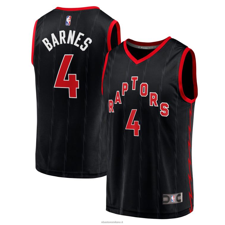 NBA 00F2L17293 toronto raptors scottie barnes maglia nera giocatore contropiede