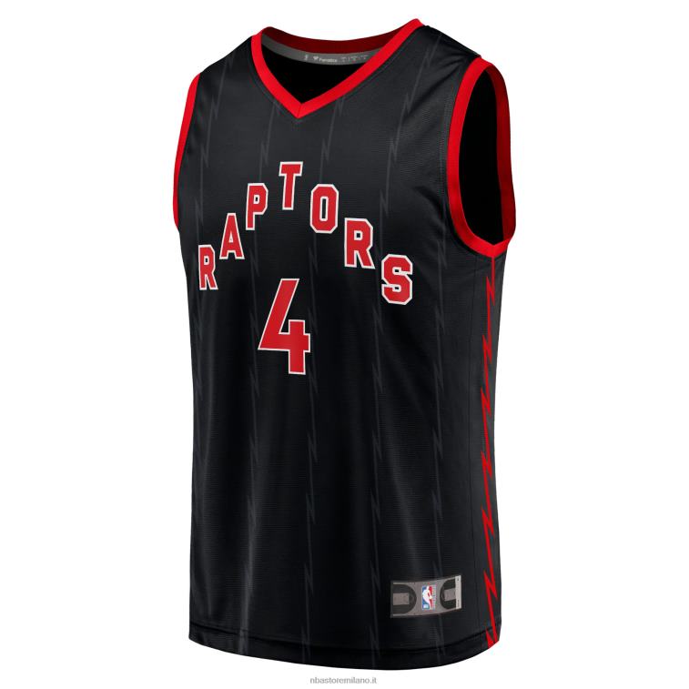 NBA 00F2L17293 toronto raptors scottie barnes maglia nera giocatore contropiede