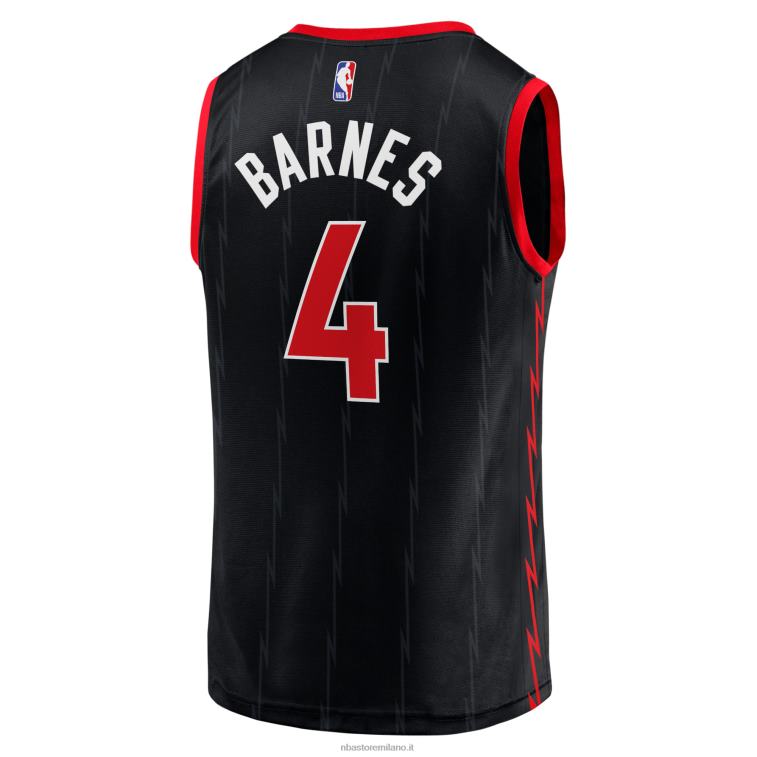 NBA 00F2L17293 toronto raptors scottie barnes maglia nera giocatore contropiede