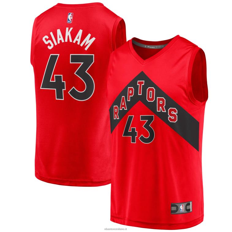 NBA 00F2L17324 toronto raptors pascal siakam maglia rossa giocatore contropiede