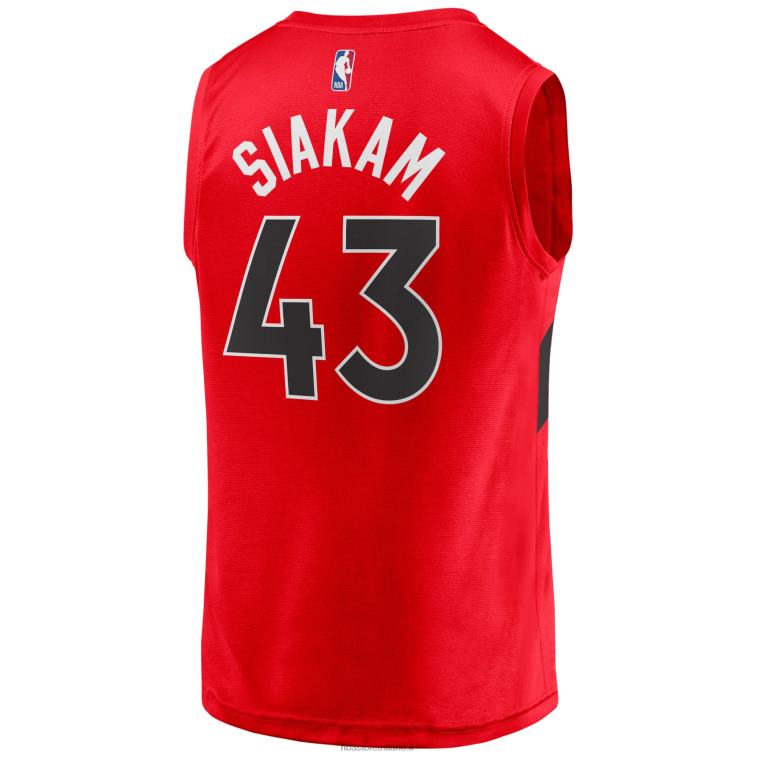 NBA 00F2L17324 toronto raptors pascal siakam maglia rossa giocatore contropiede