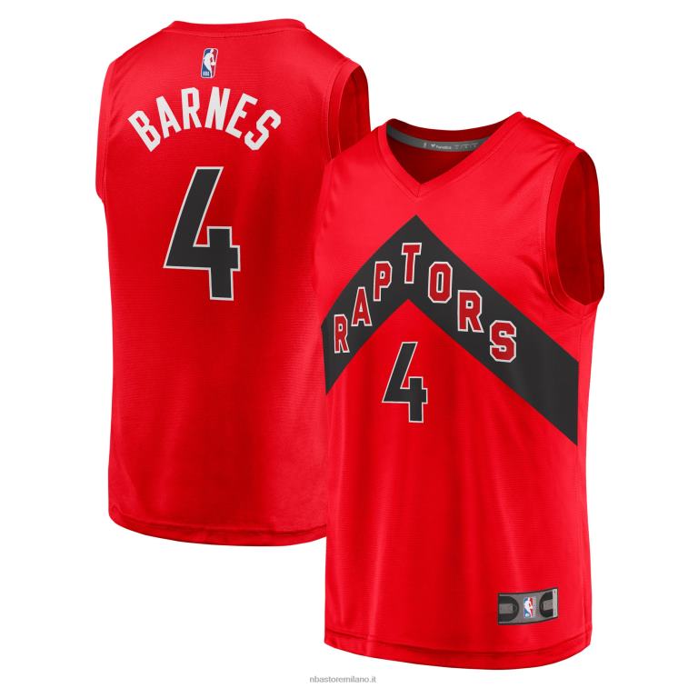 NBA 00F2L17331 toronto raptors scottie barnes red 2021 draft first round pick fast break replica jersey