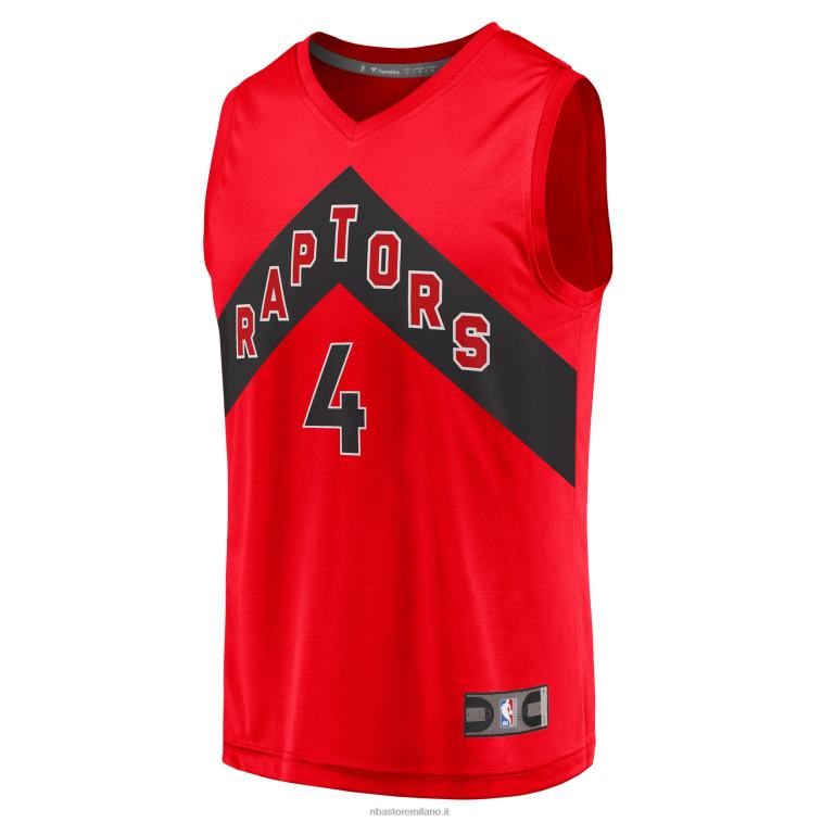 NBA 00F2L17331 toronto raptors scottie barnes red 2021 draft first round pick fast break replica jersey