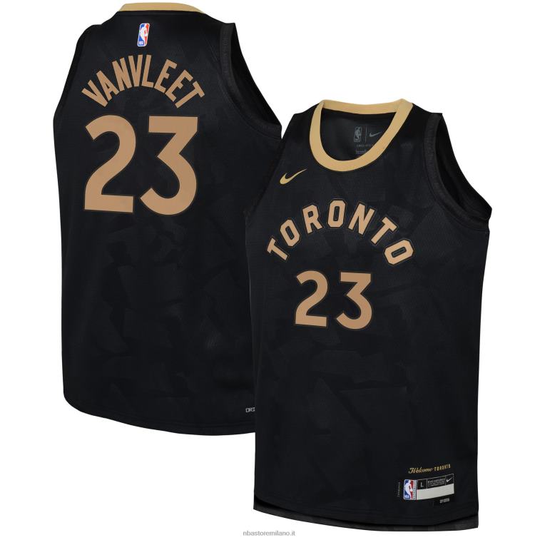 NBA 00F2L17685 toronto raptors fred vanvleet nike maglia swingman nera