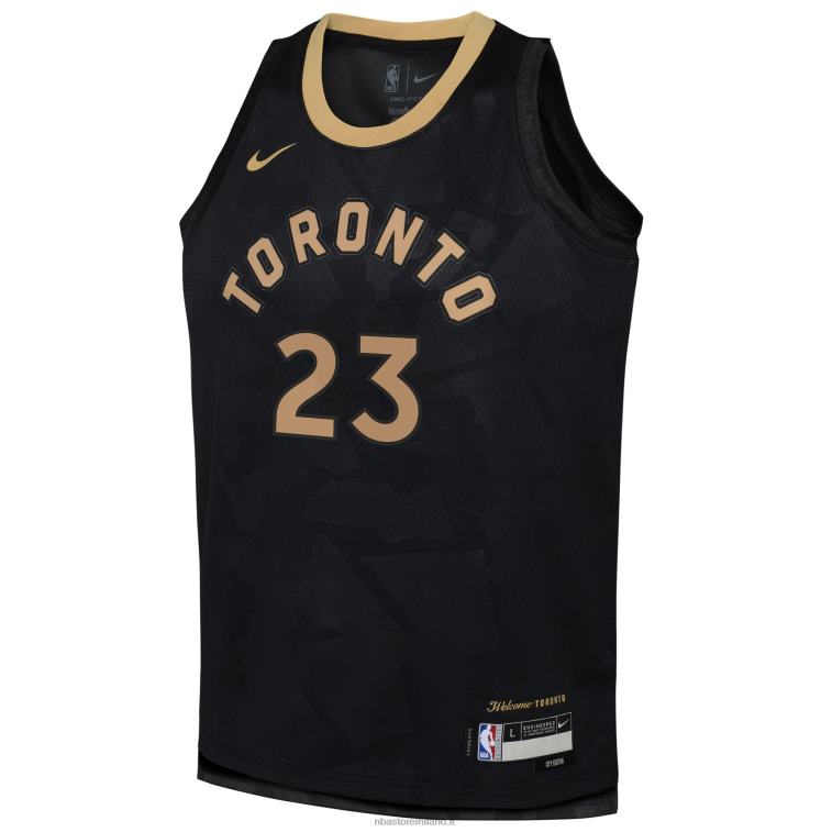 NBA 00F2L17685 toronto raptors fred vanvleet nike maglia swingman nera