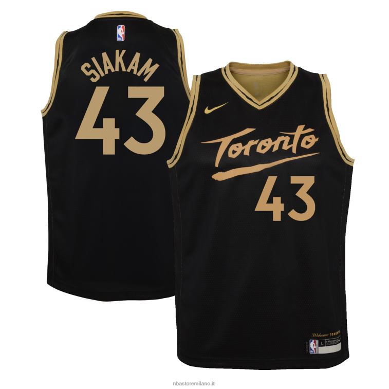 NBA 00F2L17791 toronto raptors pascal siakam nike maglia nera swingman