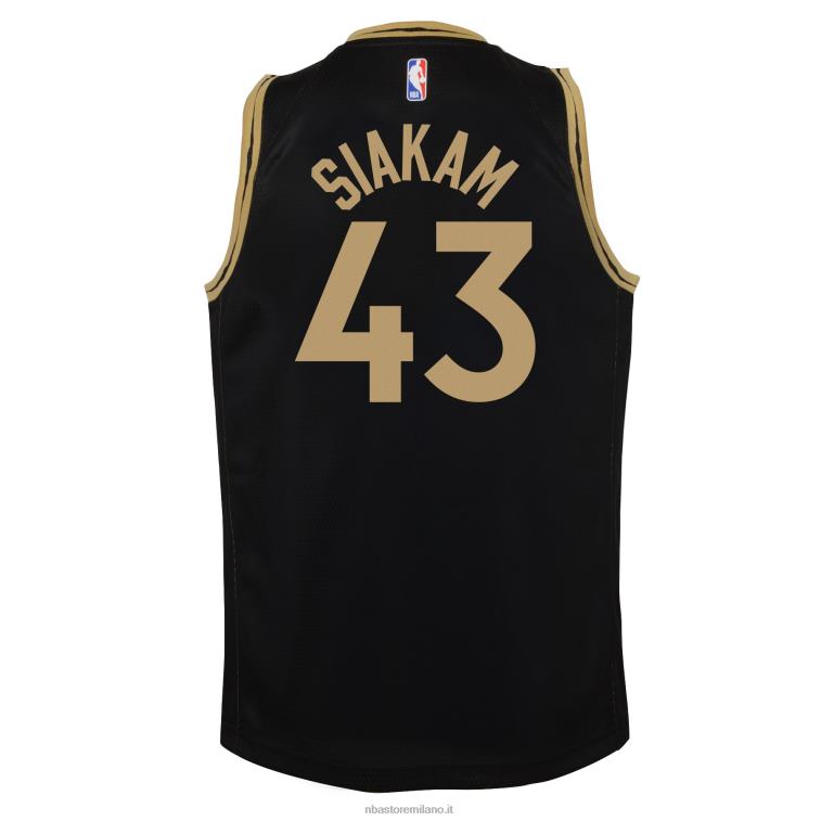 NBA 00F2L17791 toronto raptors pascal siakam nike maglia nera swingman