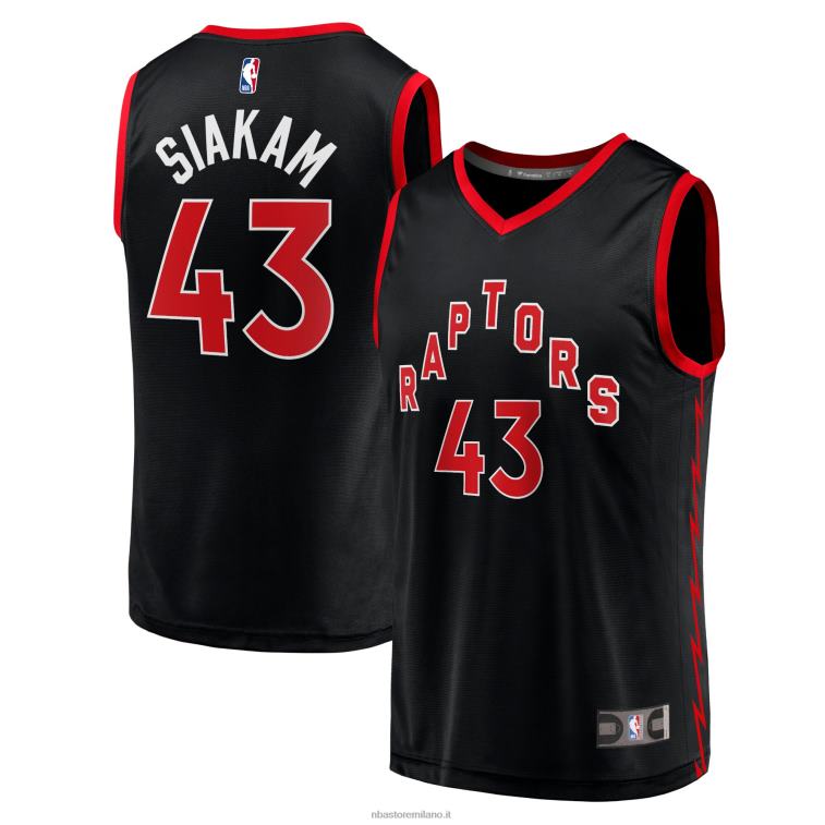 NBA 00F2L17834 toronto raptors pascal siakam maglia nera giocatore fast break