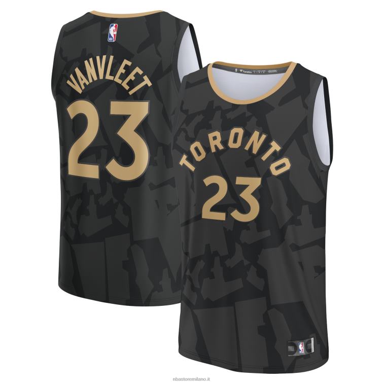 NBA 00F2L17941 toronto raptors fred vanvleet maglia fastbreak nera