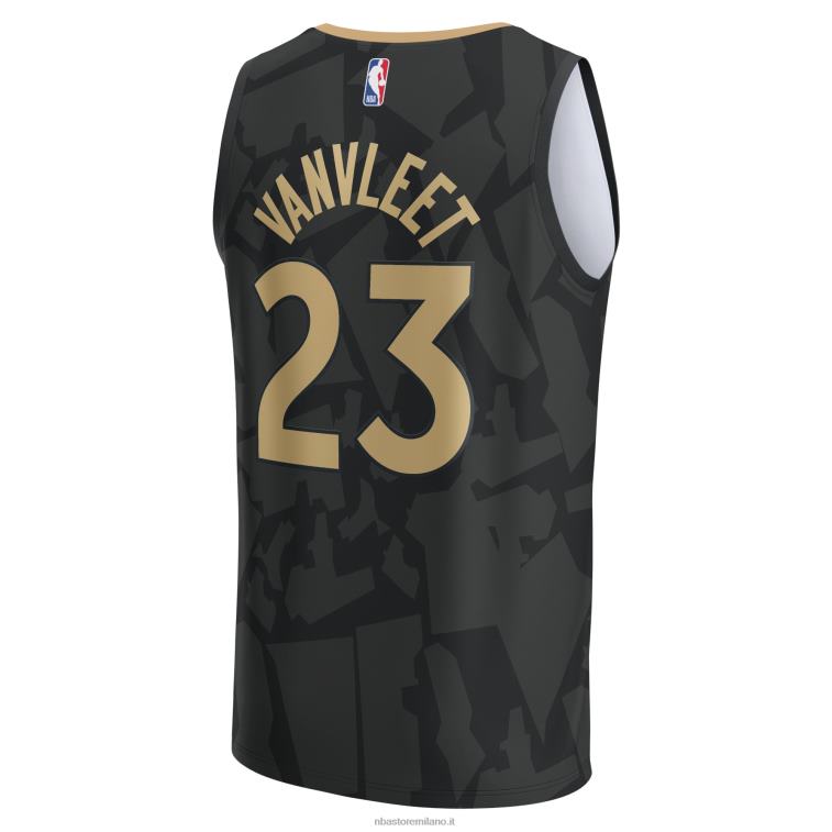 NBA 00F2L17941 toronto raptors fred vanvleet maglia fastbreak nera