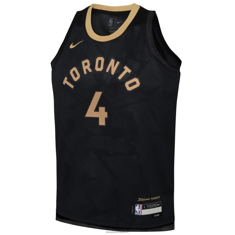 NBA 00F2L18114 toronto raptors scottie barnes nike maglia nera swingman