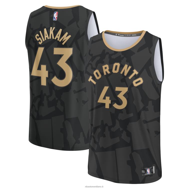 NBA 00F2L18151 toronto raptors pascal siakam maglia fastbreak nera
