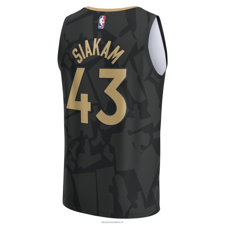 NBA 00F2L18151 toronto raptors pascal siakam maglia fastbreak nera