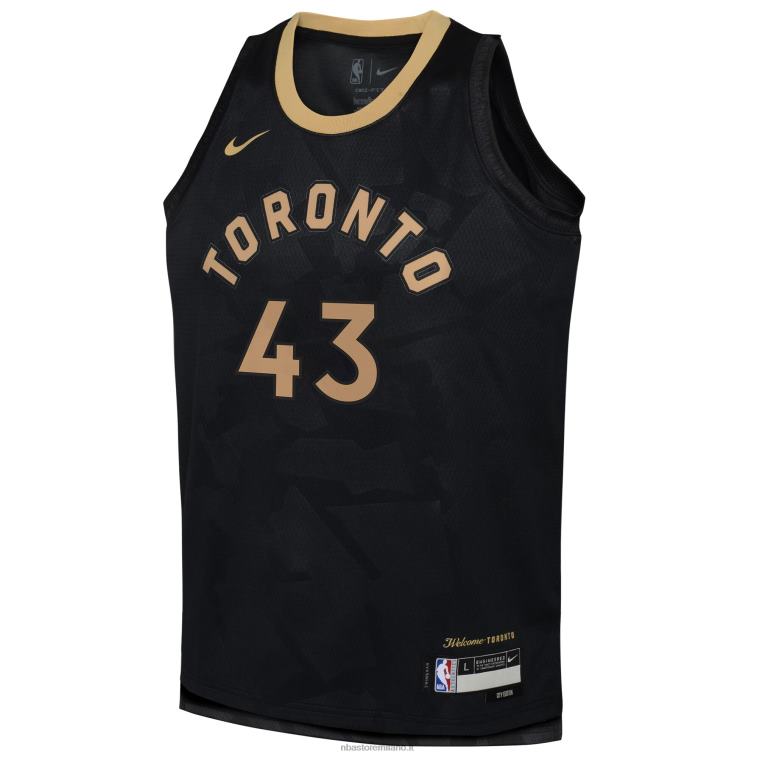 NBA 00F2L18201 toronto raptors pascal siakam nike maglia nera swingman
