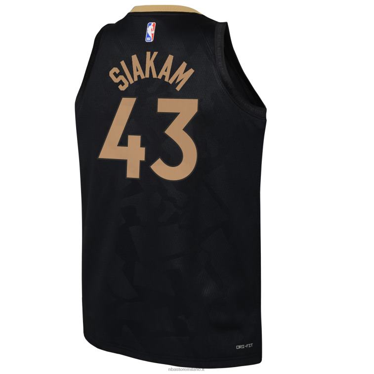 NBA 00F2L18201 toronto raptors pascal siakam nike maglia nera swingman