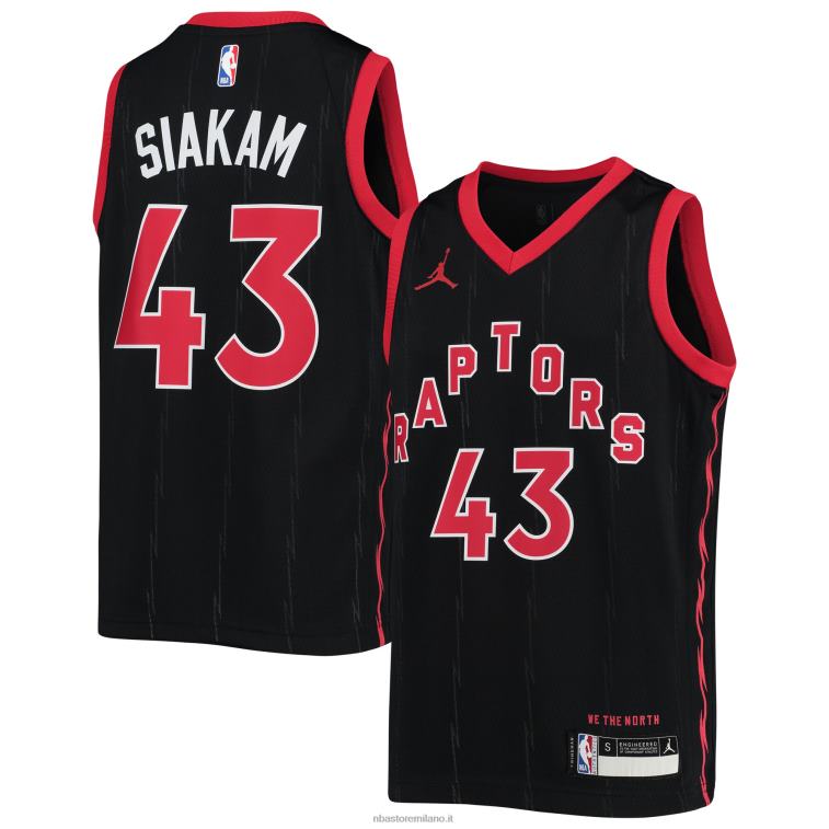 NBA 00F2L18231 toronto raptors pascal siakam jordan maglia swingman nera marca