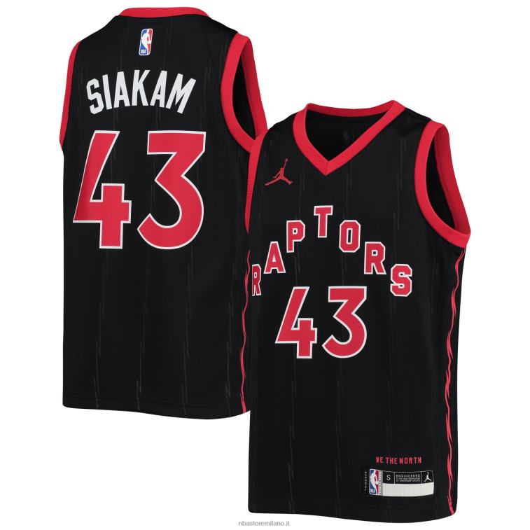 NBA 00F2L18231 toronto raptors pascal siakam jordan maglia swingman nera marca