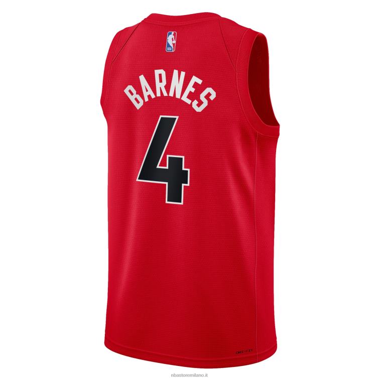 NBA 00F2L18380 toronto raptors scottie barnes nike maglia rossa swingman