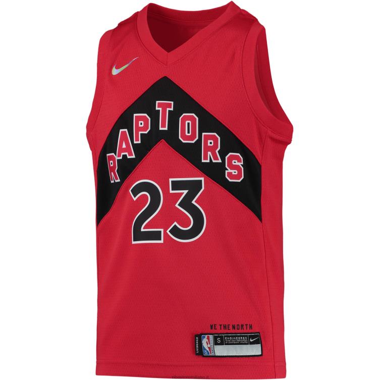 NBA 00F2L18469 toronto raptors fred vanvleet maglia nike red diamond swingman