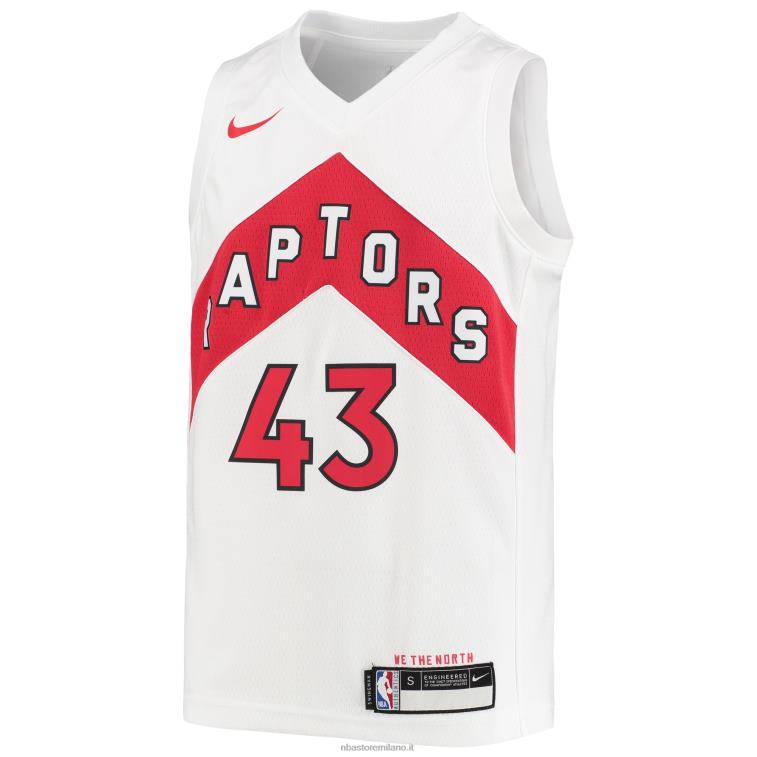 NBA 00F2L18629 toronto raptors pascal siakam nike maglia bianca swingman