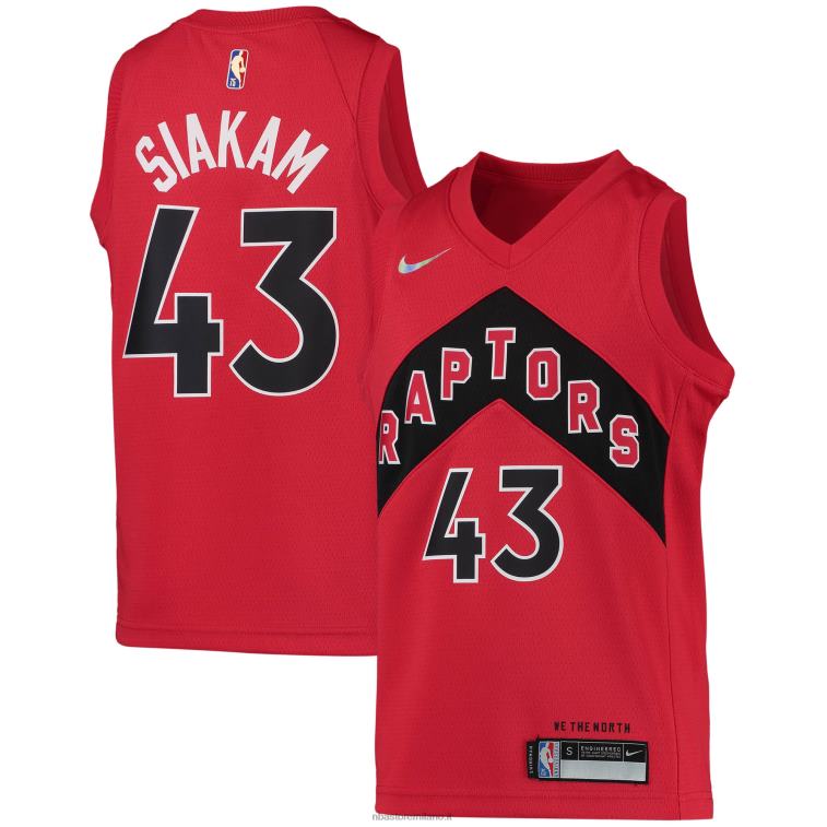 NBA 00F2L18692 toronto raptors pascal siakam maglia nike red diamond swingman