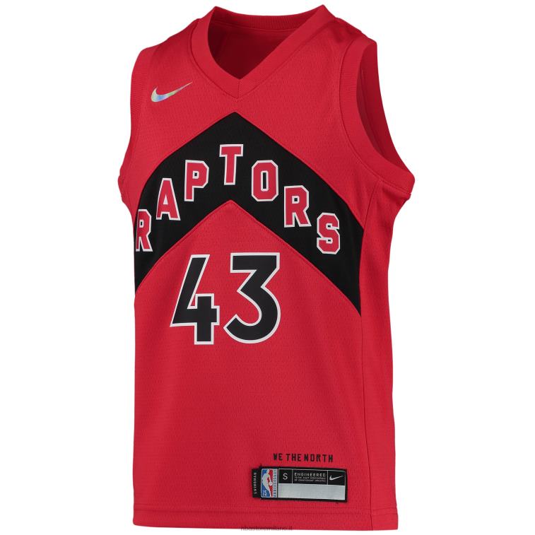 NBA 00F2L18692 toronto raptors pascal siakam maglia nike red diamond swingman
