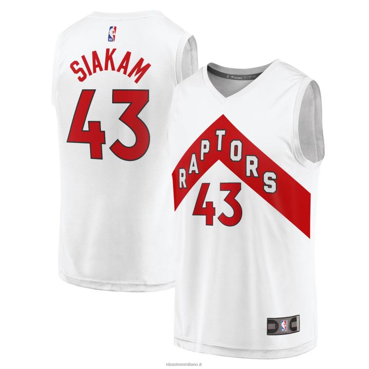 NBA 00F2L19144 toronto raptors pascal siakam maglia replica fast break bianca