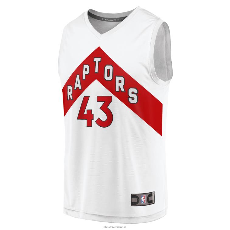 NBA 00F2L19144 toronto raptors pascal siakam maglia replica fast break bianca