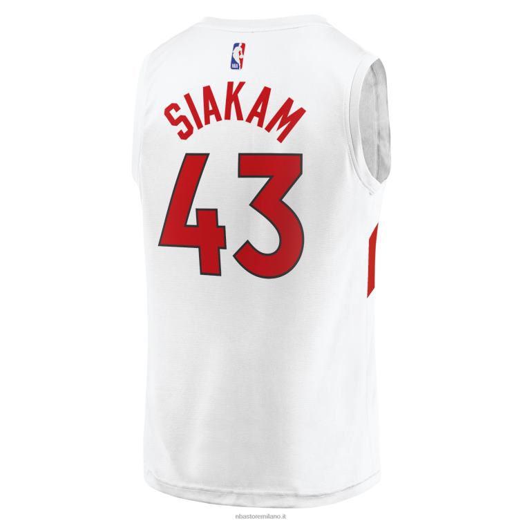 NBA 00F2L19144 toronto raptors pascal siakam maglia replica fast break bianca