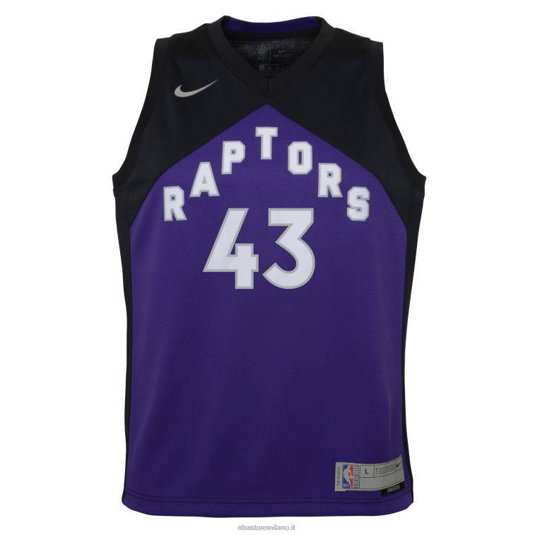 NBA 00F2L19292 toronto raptors pascal siakam nike maglia giocatore swingman nero/viola - edizione guadagnata