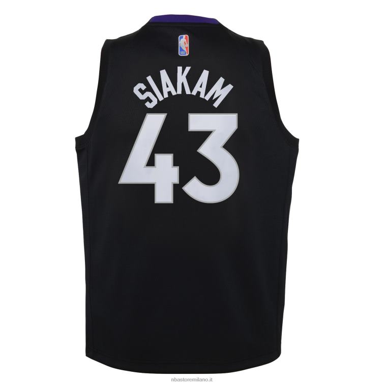 NBA 00F2L19292 toronto raptors pascal siakam nike maglia giocatore swingman nero/viola - edizione guadagnata