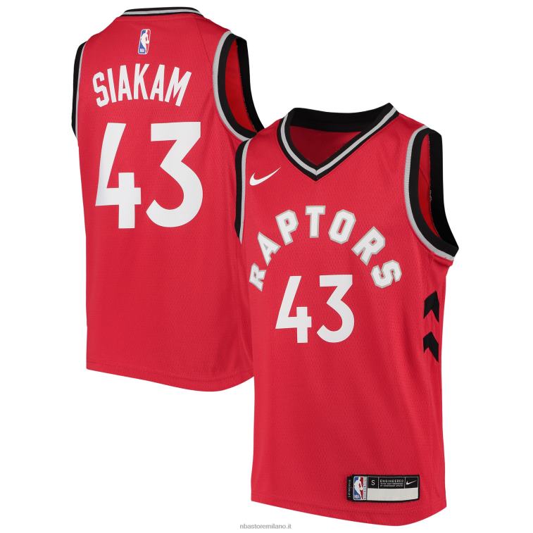 NBA 00F2L19348 toronto raptors pascal siakam maglia nike rosso swingman