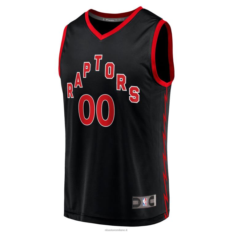 NBA 00F2L19880 toronto raptors maglia replica fast break personalizzata nera