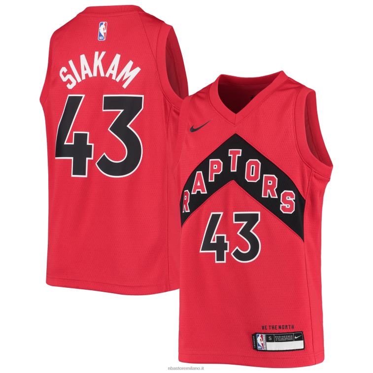 NBA 00F2L19892 toronto raptors pascal siakam maglia nike rosso swingman