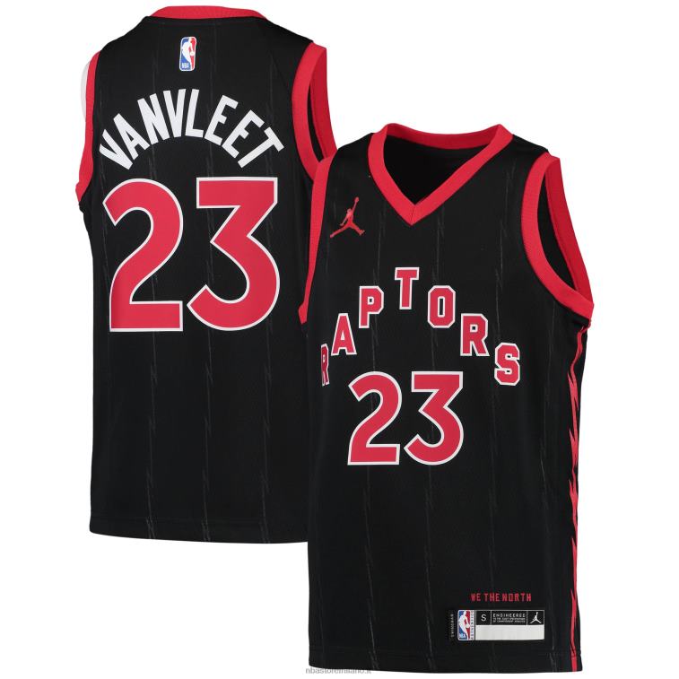 NBA 00F2L19914 toronto raptors fred vanvleet jordan maglia da giocatore nera