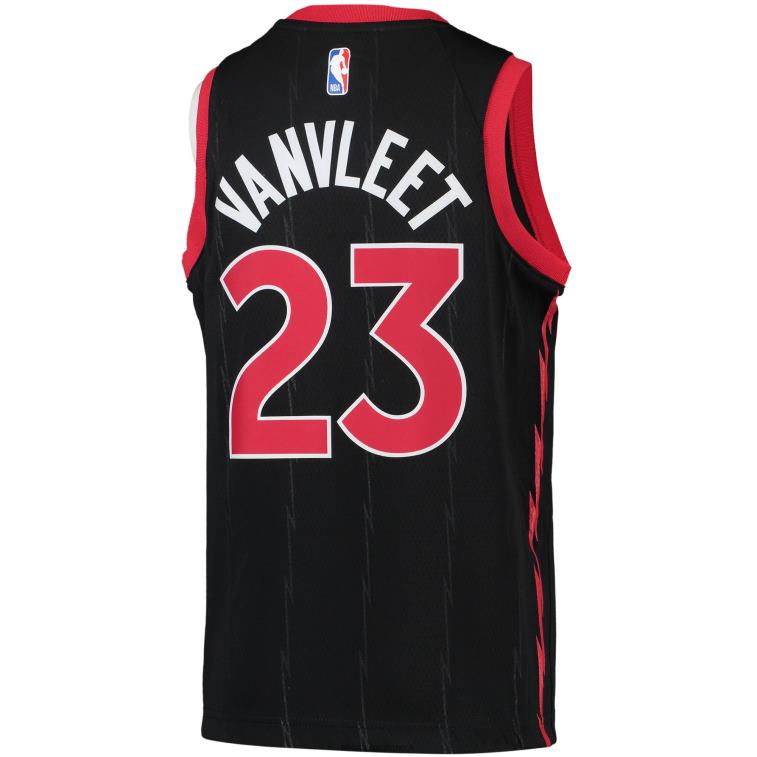 NBA 00F2L19914 toronto raptors fred vanvleet jordan maglia da giocatore nera