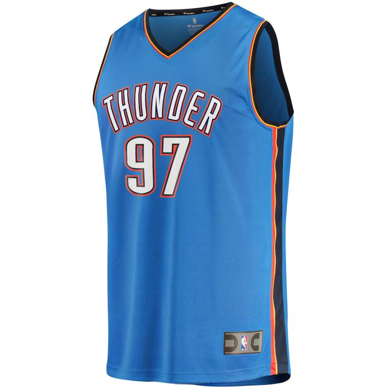 NBA 00F2L18685 oklahoma city thunder eugene omoruyi maglia blu da giocatore fast break