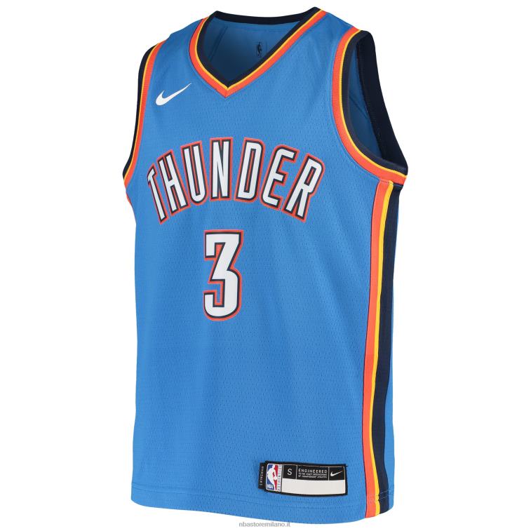 NBA 00F2L18730 oklahoma city thunder chris paul maglia swingman squadra blu nike