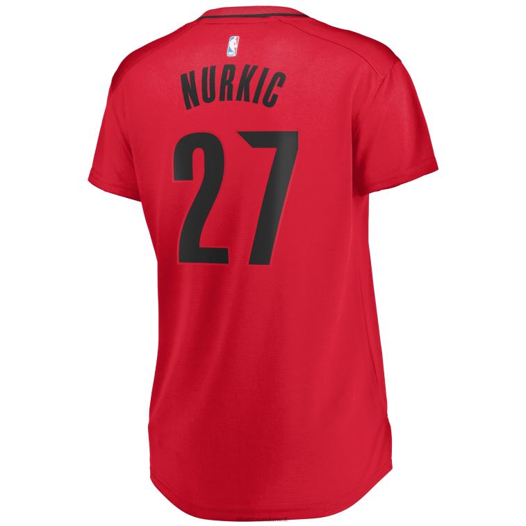 NBA 00F2L12936 portland trail blazers jusuf nurkic maglia giocatore fast break rosso