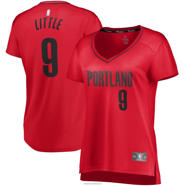 NBA 00F2L15622 portland trail blazers nassir little red fast break player jersey