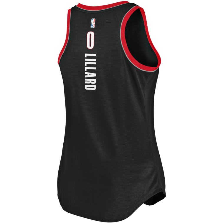NBA 00F2L9304 portland trail blazers damian lillard maglia canotta fast break nera