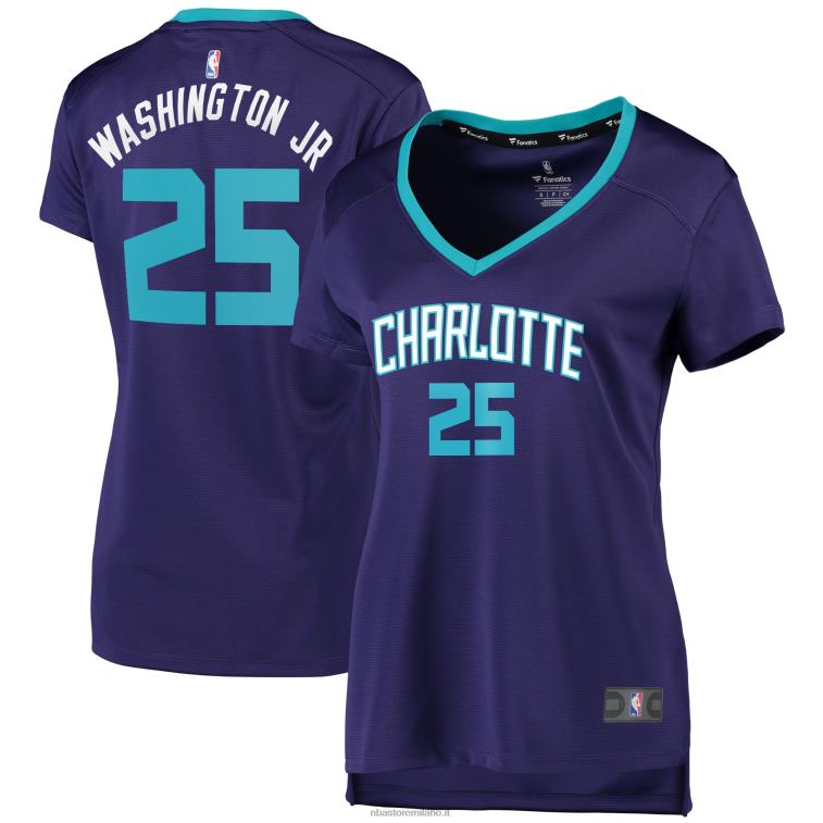 NBA 00F2L11457 charlotte hornets pj washington jr. maglia viola giocatore contropiede replica