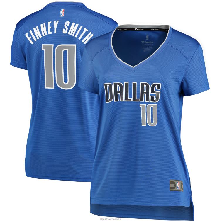 NBA 00F2L13258 Dallas Mavericks Dorian Finney-Smith maglia replica giocatore blu contropiede